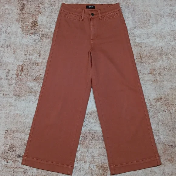 OAT New York High Rise Wide Leg Crop Jeans Womens Sz 25 - Picture 2 of 10